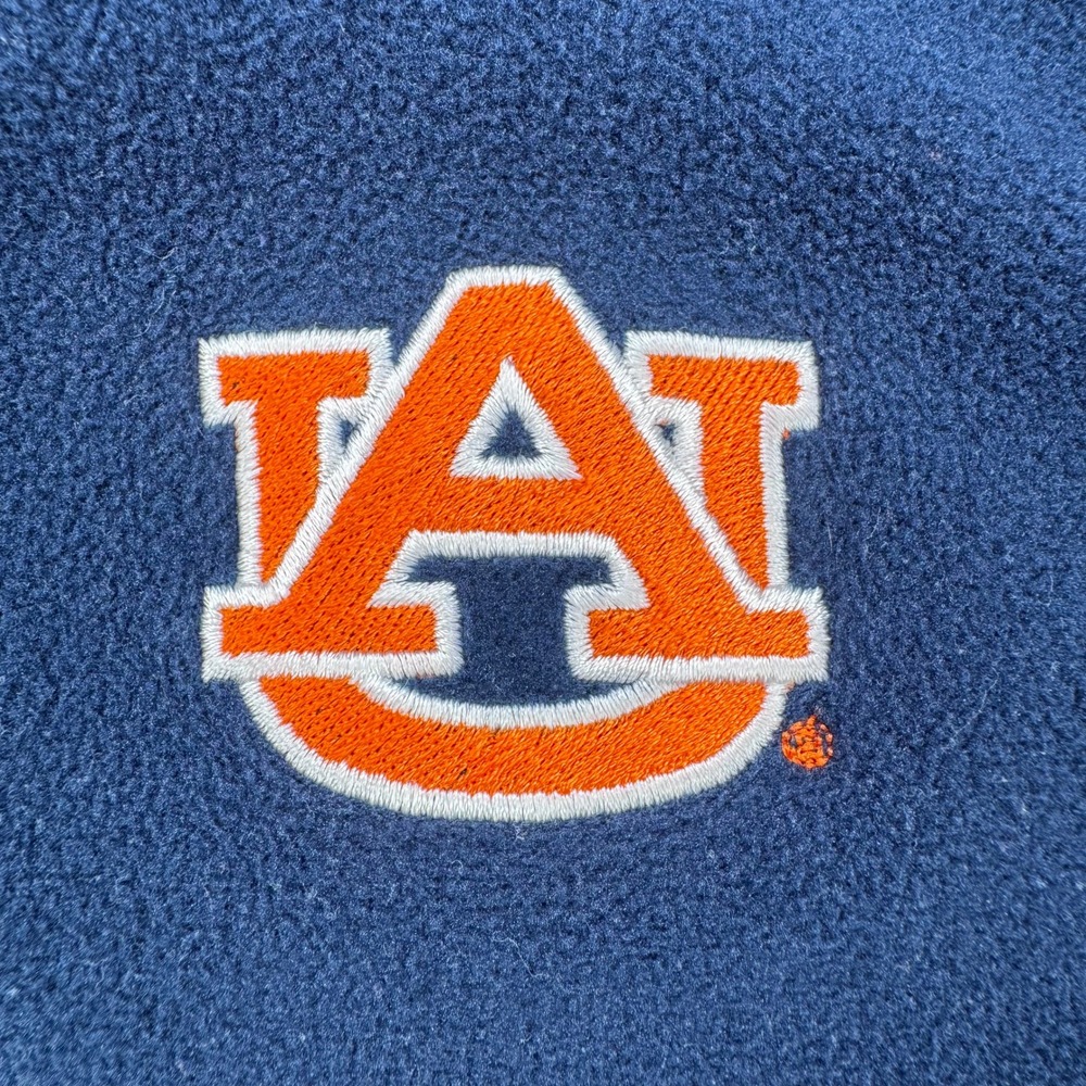 Auburn University Tigers Columbia Fleece Vest Sz M Blue Full Zip Pockets - Picture 4 of 13